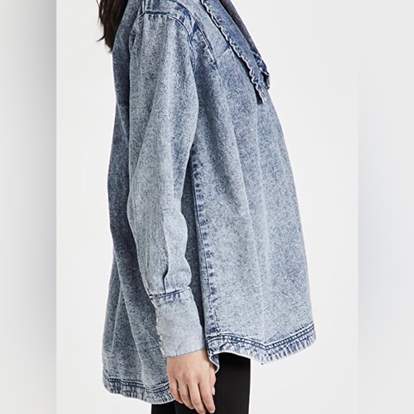 Free People Charlie Denim Button Down Shirt - Picture 9 of 9